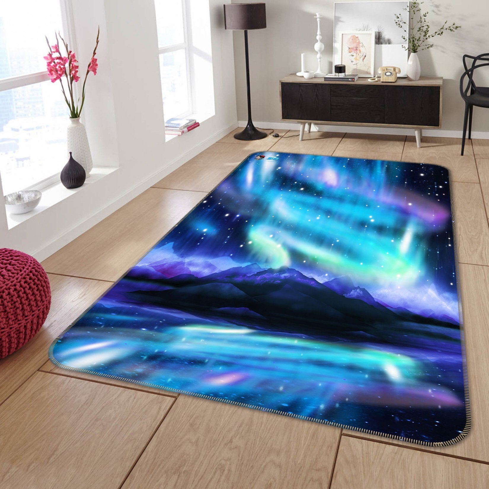 3D Beautiful Aurora 136 Non Slip Rug Mat Mat AJ Creativity Home
