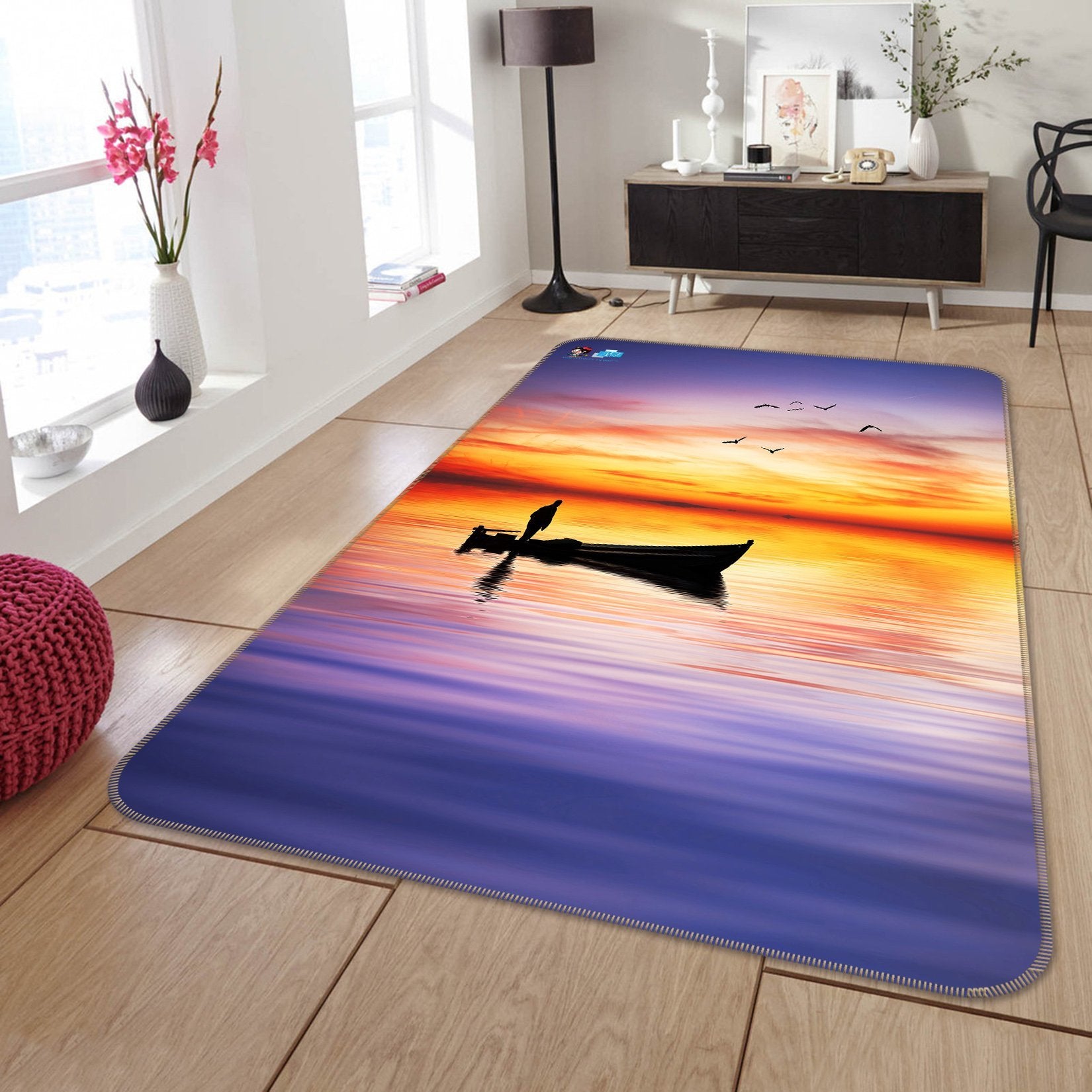 3D Sea Calm Sunset 152 Non Slip Rug Mat Mat AJ Creativity Home