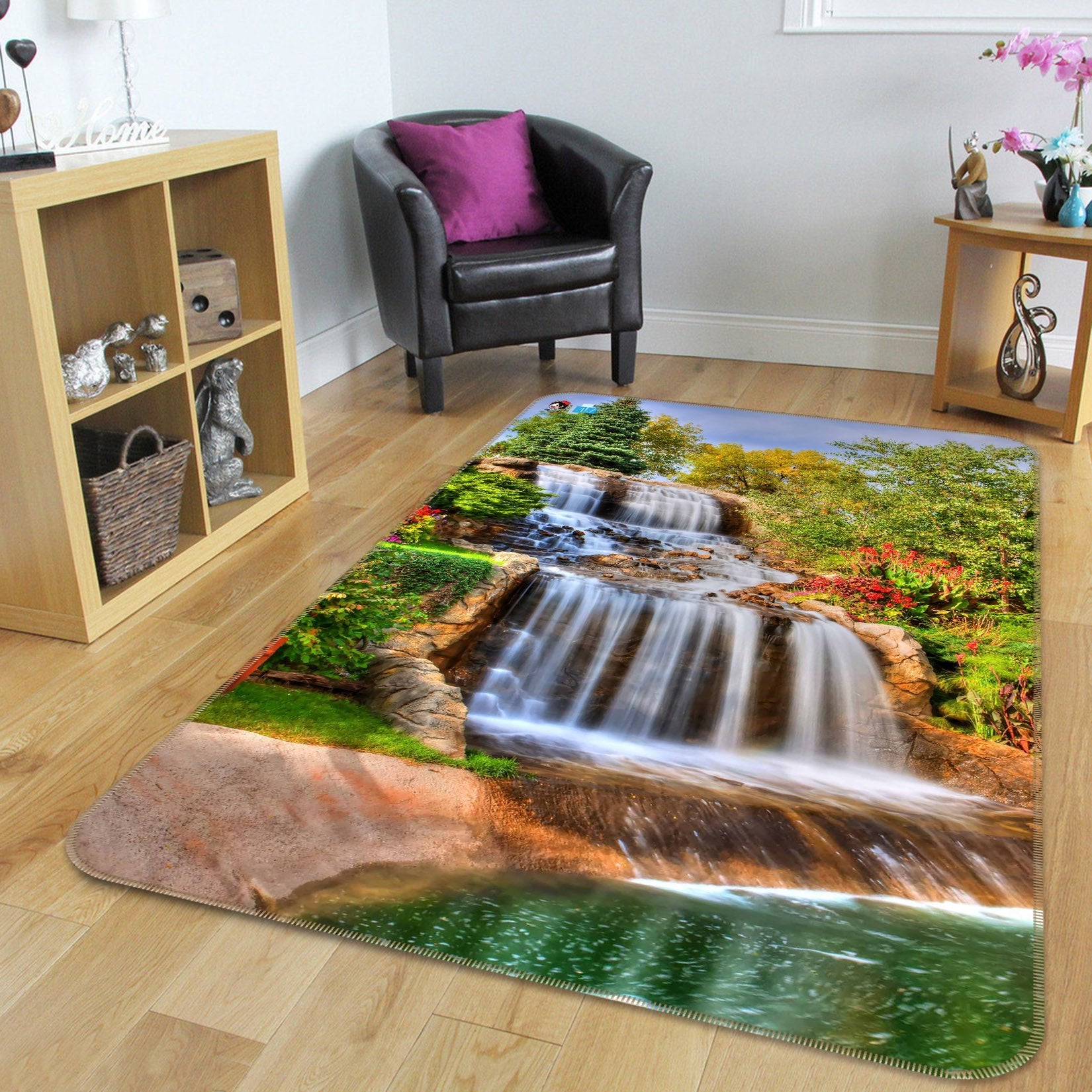 3D River Tree 022 Non Slip Rug Mat Mat AJ Creativity Home