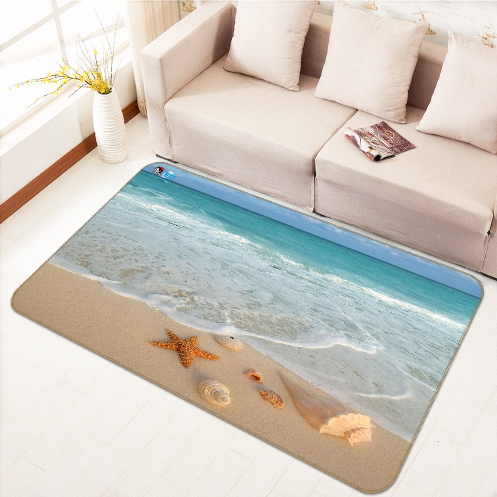 3D Beach Starfish 539 Non Slip Rug Mat Mat AJ Creativity Home