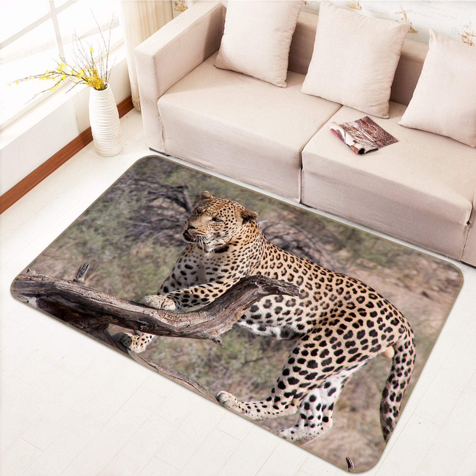 3D South American Leopard 630 Animal Non Slip Rug Mat Mat AJ Creativity Home