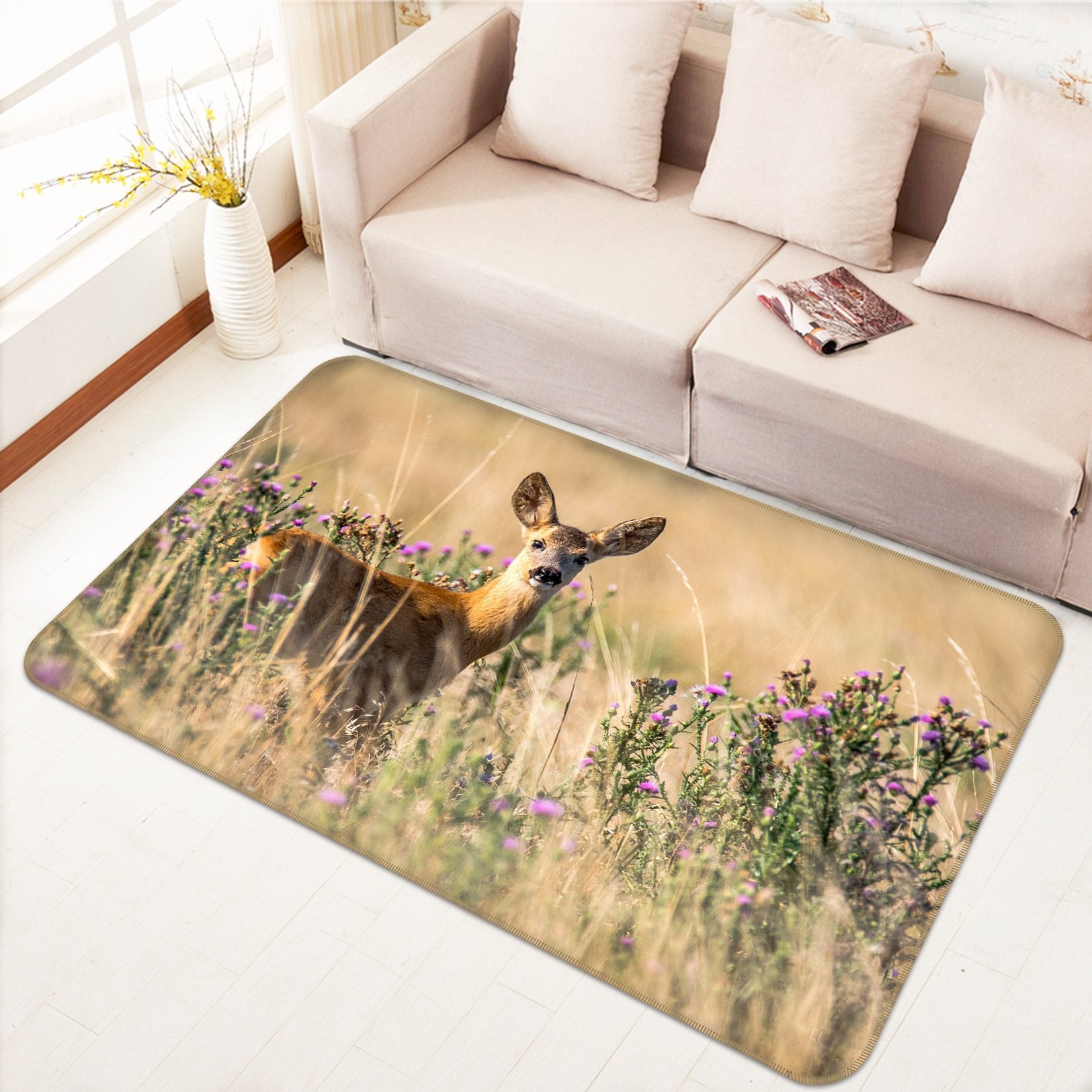 3D Fawn 624 Animal Non Slip Rug Mat Mat AJ Creativity Home