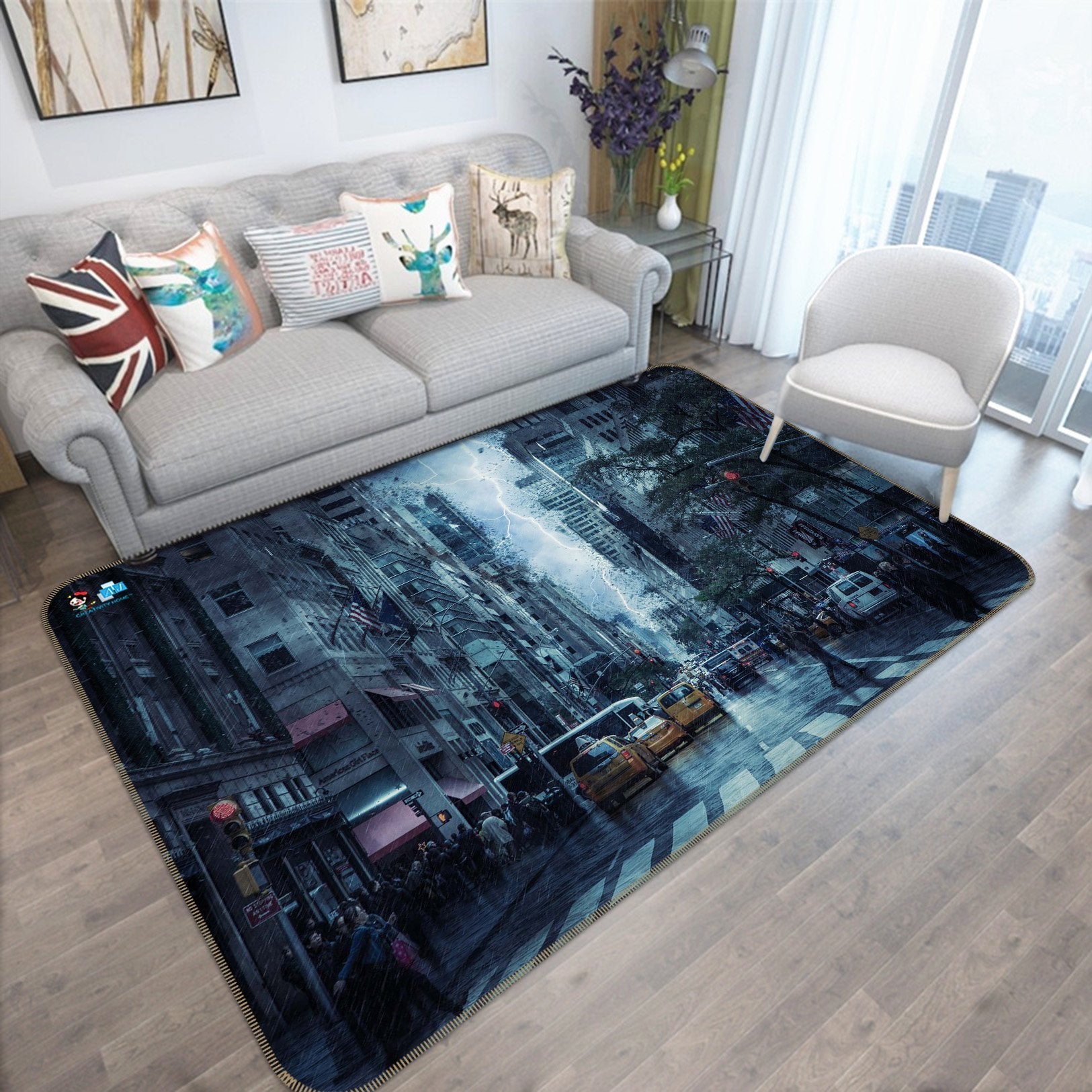 3D Flash Circuit Port 238 Non Slip Rug Mat Mat AJ Creativity Home
