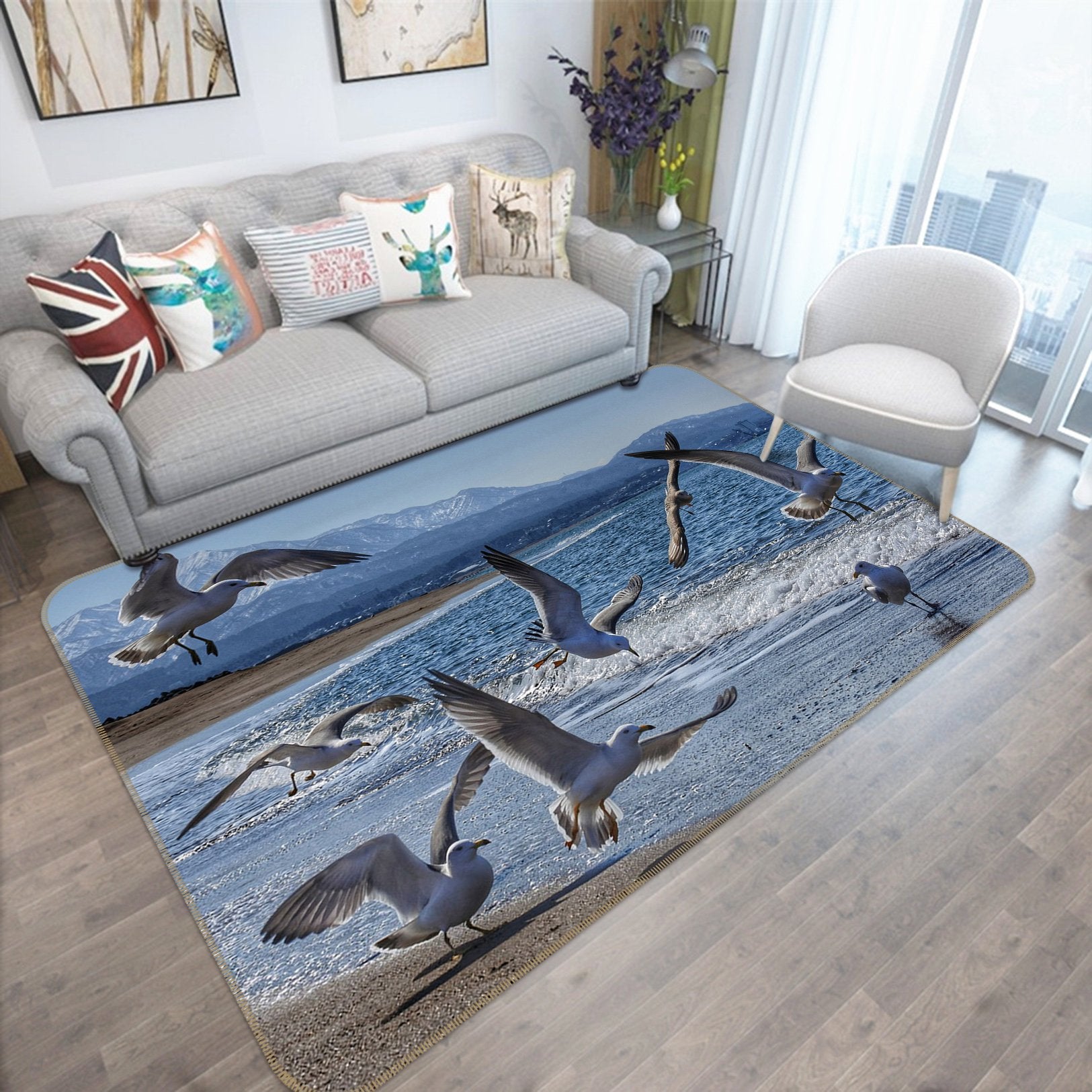 3D Seagull 556 Animal Non Slip Rug Mat Mat AJ Creativity Home