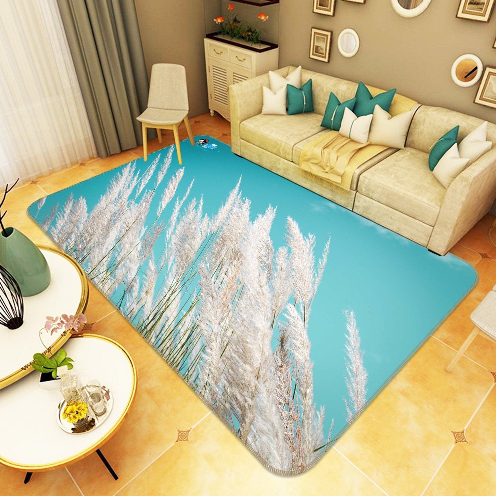 3D Weeds Flowers 176 Non Slip Rug Mat Mat AJ Creativity Home