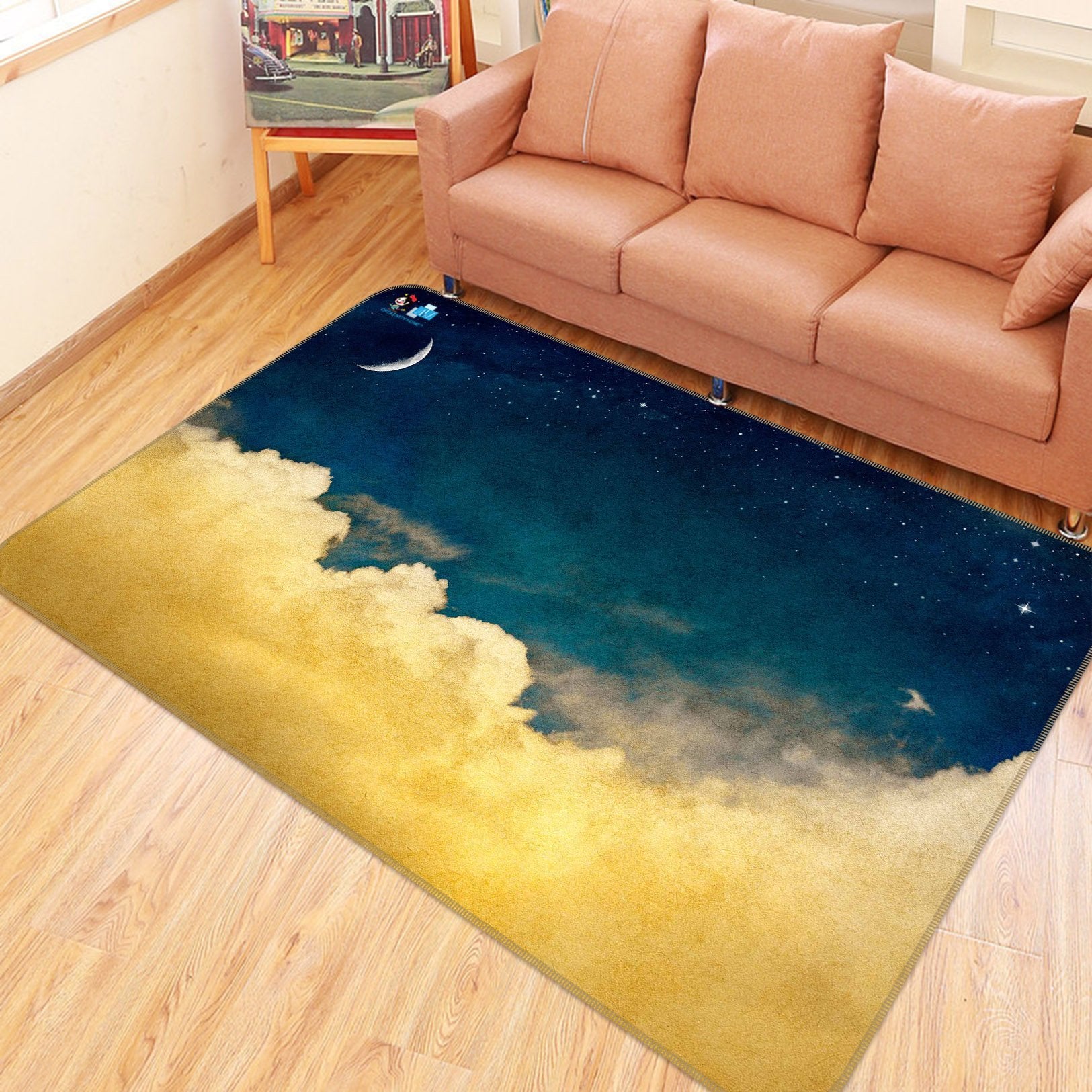 3D Starry Sky Clouds 192 Non Slip Rug Mat Mat AJ Creativity Home