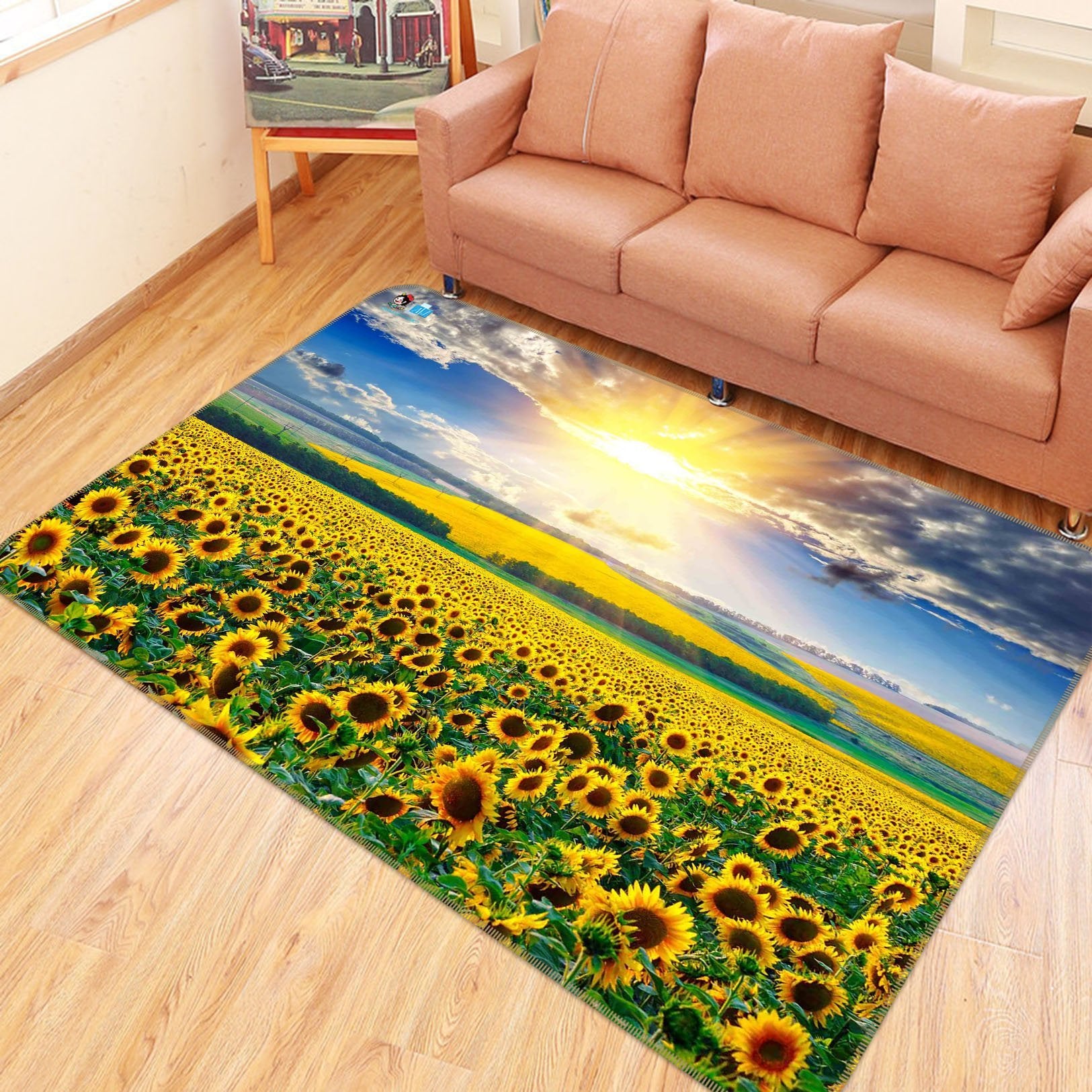 3D Vast Sunflowers Field 224 Non Slip Rug Mat Mat AJ Creativity Home