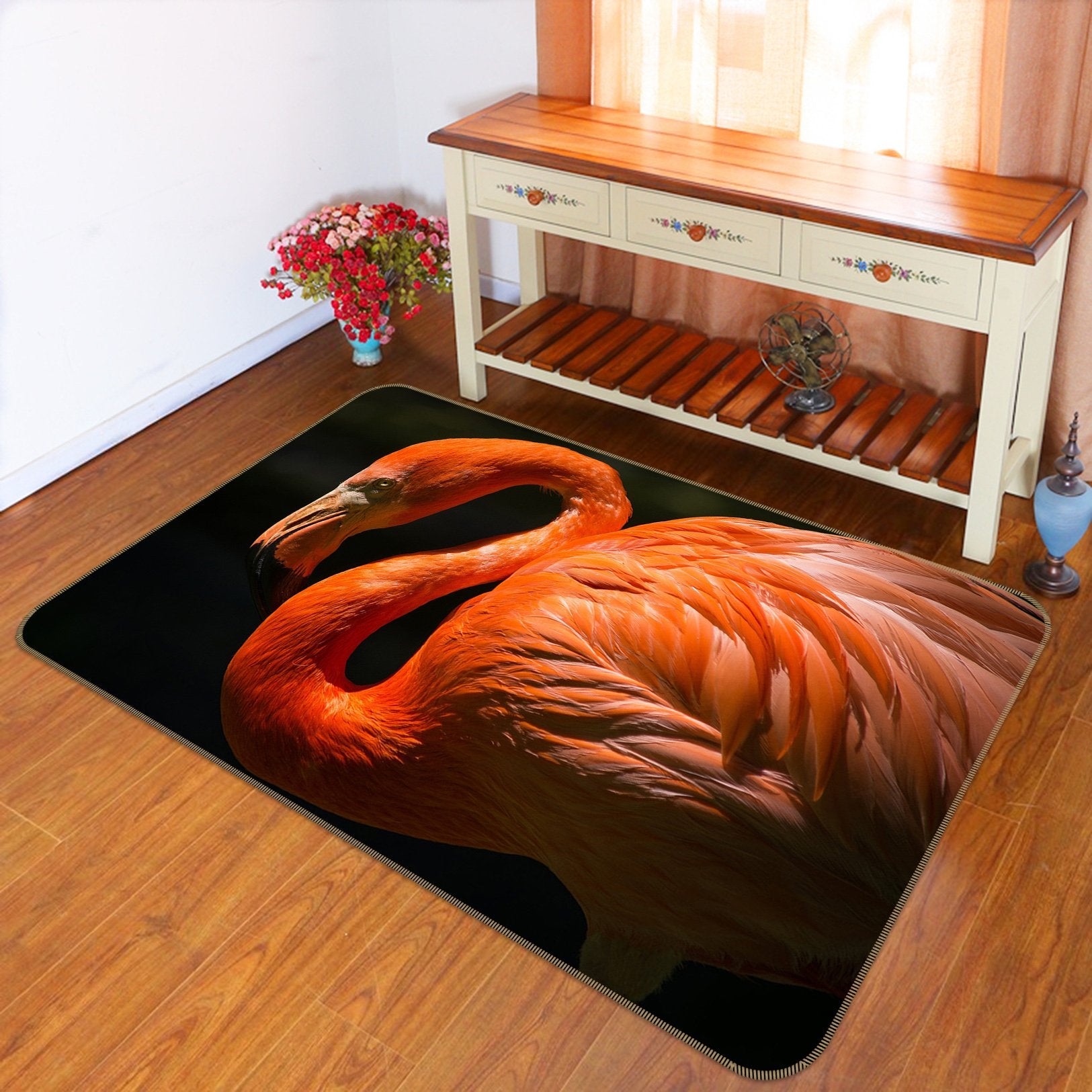 3D Flamingo 554 Animal Non Slip Rug Mat Mat AJ Creativity Home