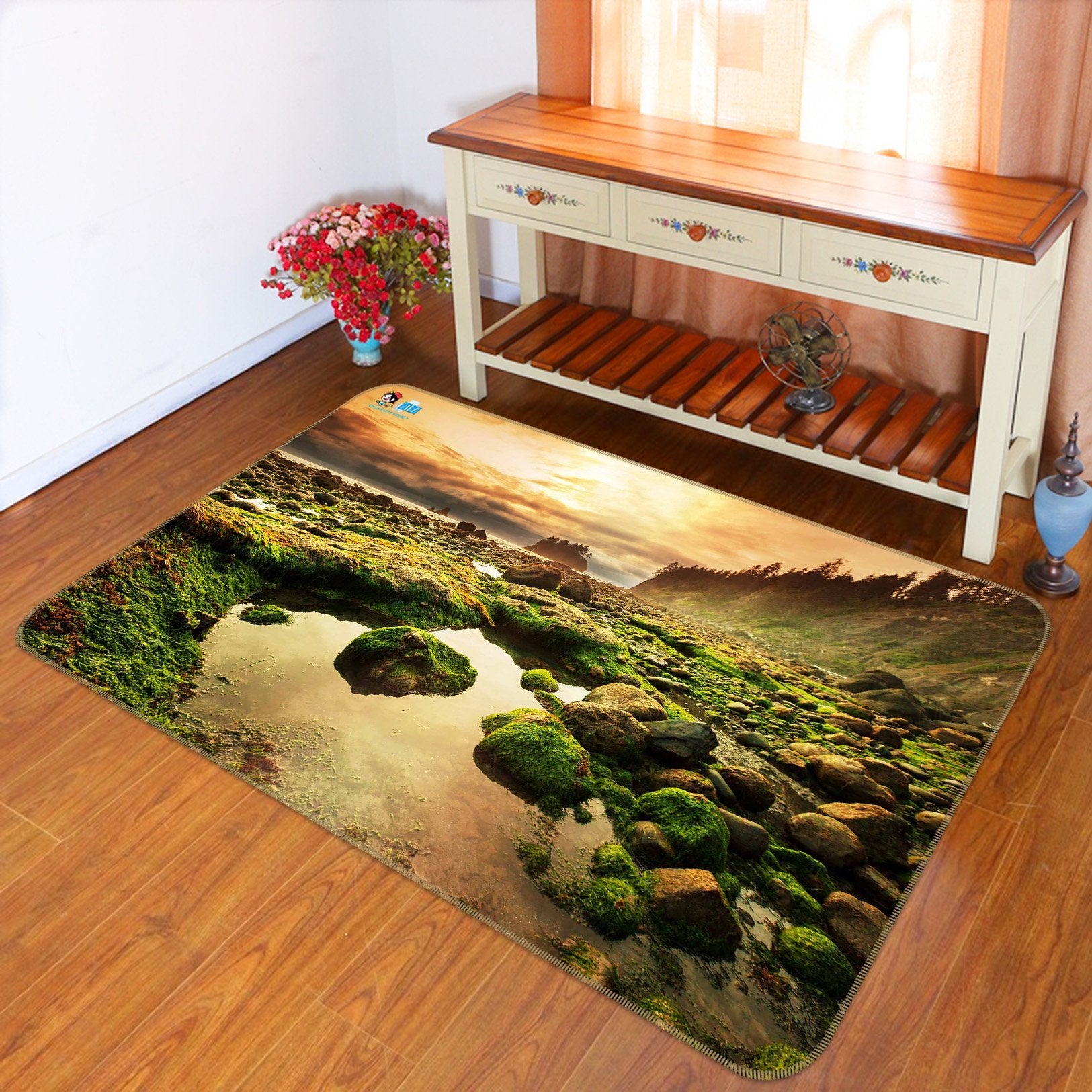 3D Sunshine Moss Stone 366 Non Slip Rug Mat Mat AJ Creativity Home