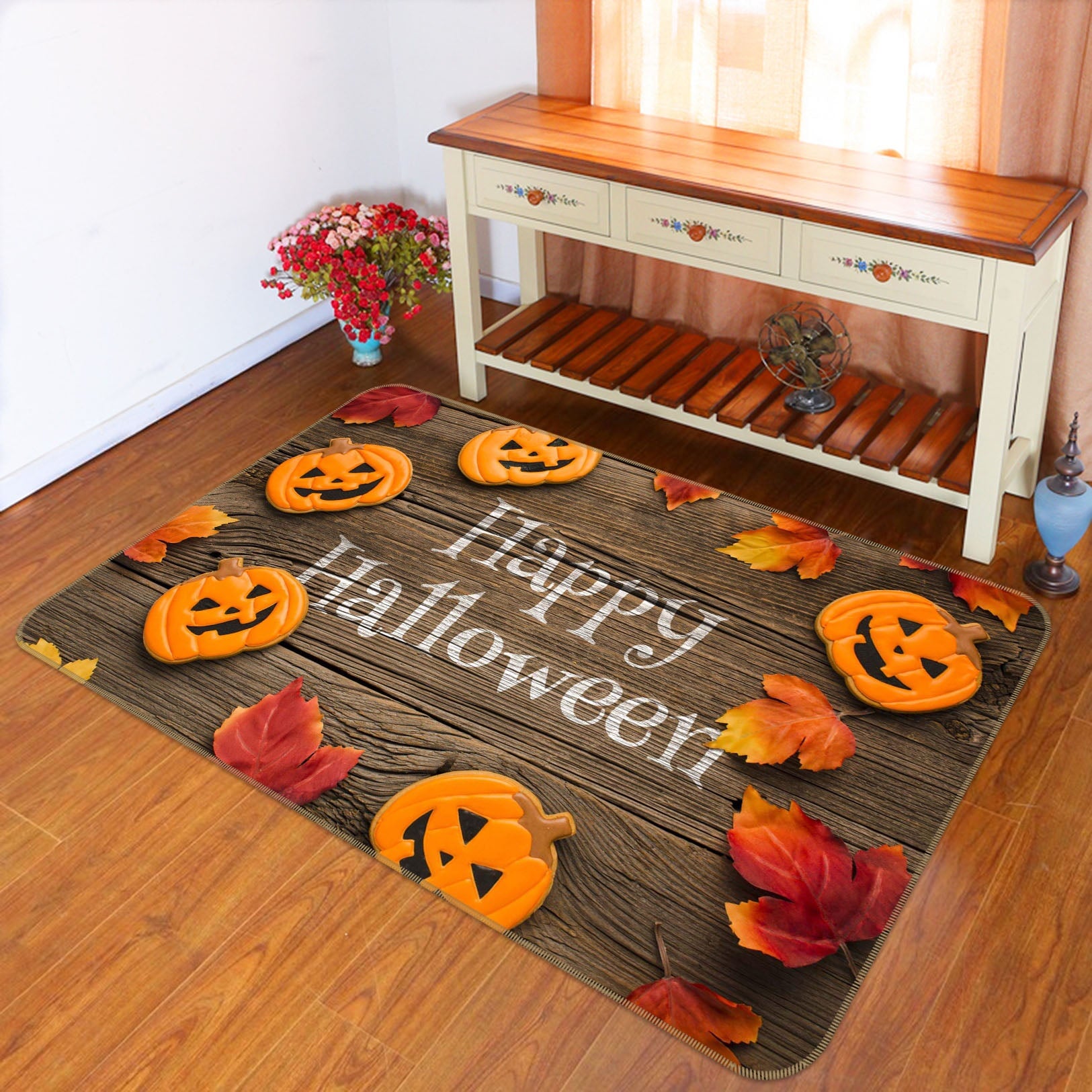 3D Pumpkin Doll 213 Halloween Non Slip Rug Mat Mat AJ Creativity Home