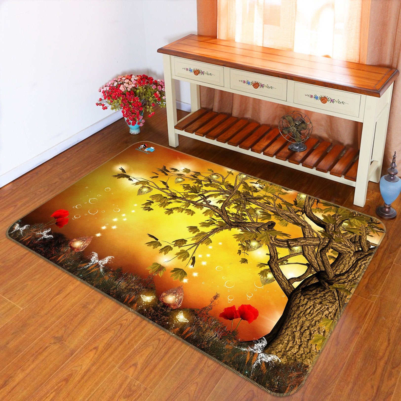 3D Tree Bubble Flower 708 Non Slip Rug Mat Mat AJ Creativity Home