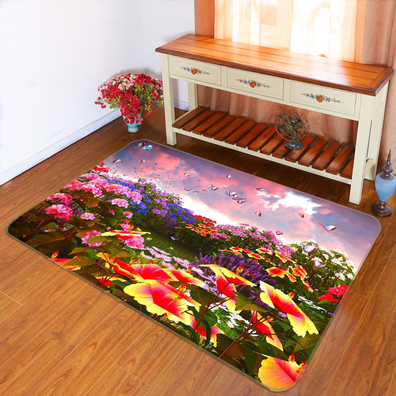 3D Swallow Butterfly 695 Non Slip Rug Mat Mat AJ Creativity Home