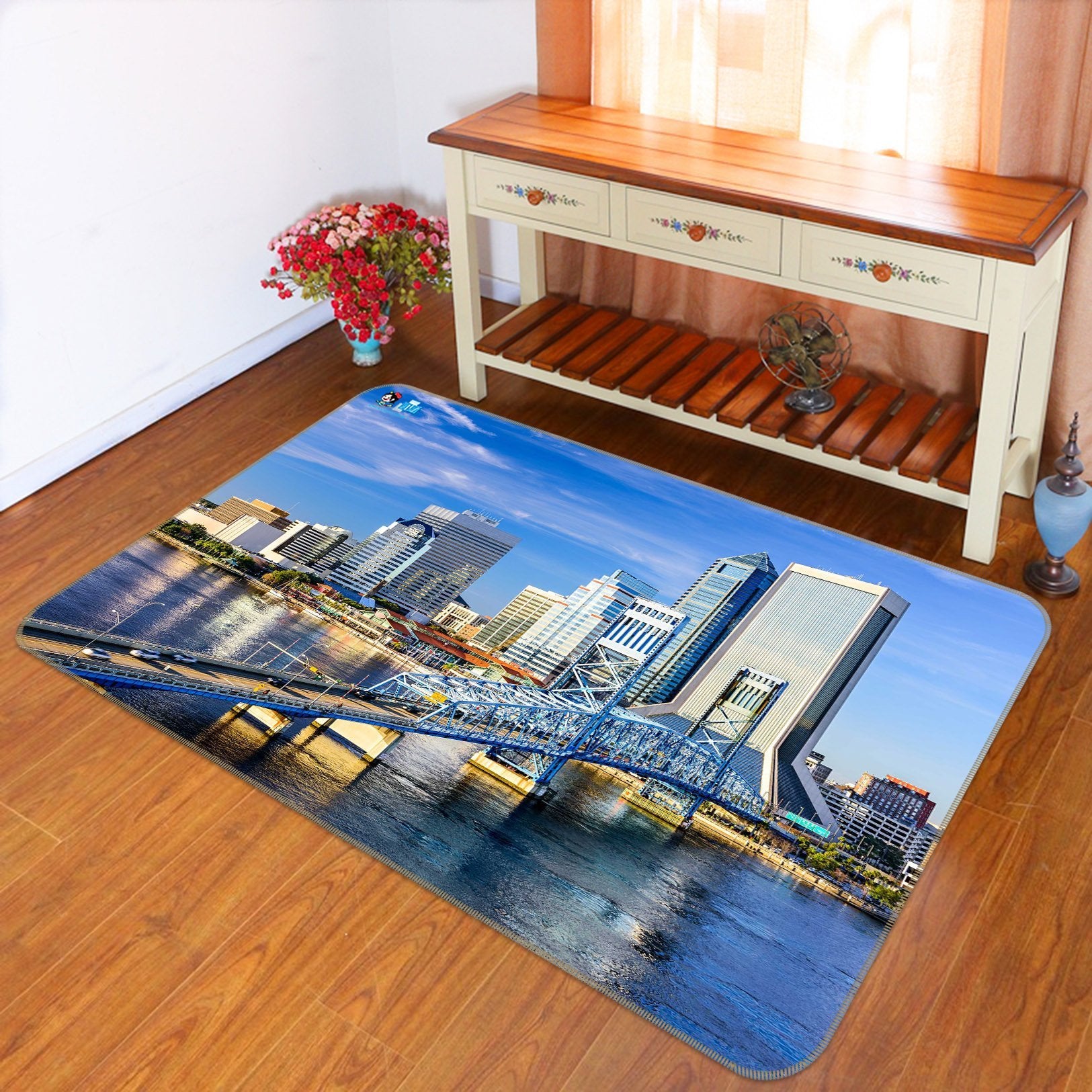 3D Bridge Building 369 Non Slip Rug Mat Mat AJ Creativity Home