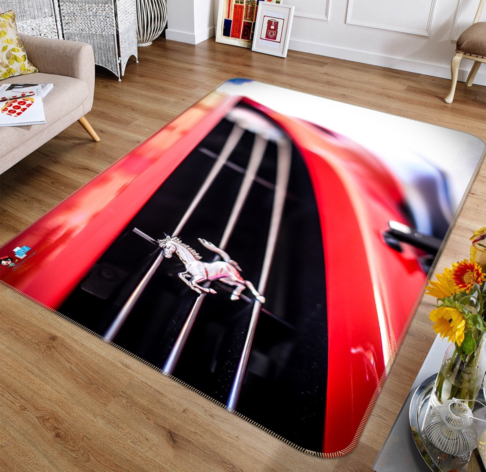 3D Front Mark 254 Non Slip Rug Mat Mat AJ Creativity Home