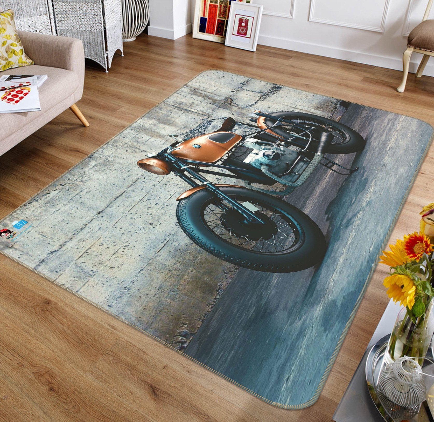 3D Luxury Motorcycle 231 Non Slip Rug Mat Mat AJ Creativity Home
