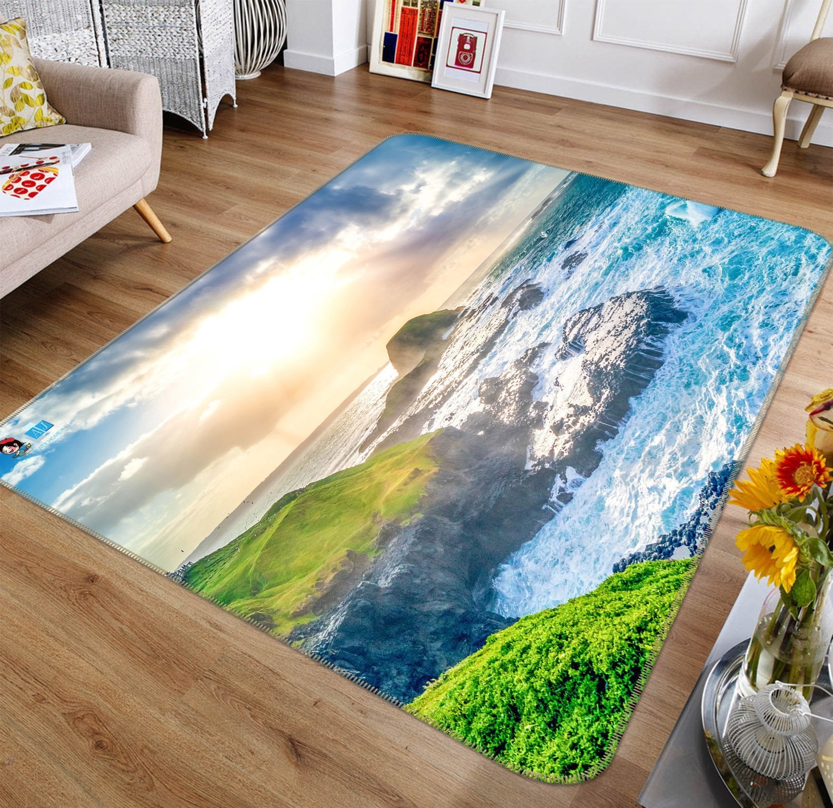 3D Sunshine Seaside 378 Non Slip Rug Mat Mat AJ Creativity Home
