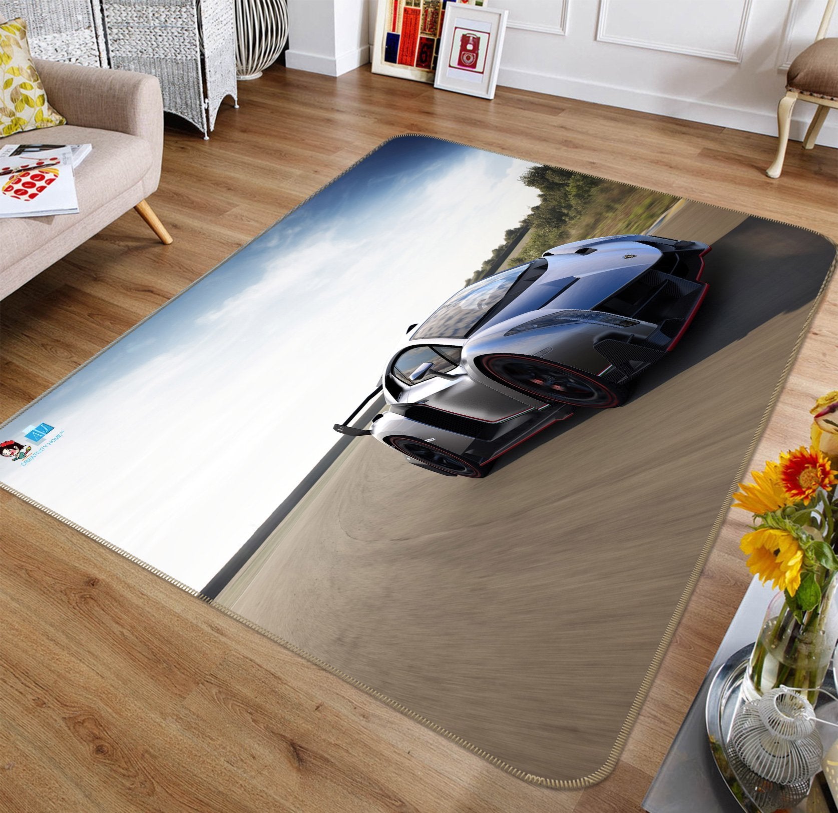3D Sports Car 216 Non Slip Rug Mat Mat AJ Creativity Home