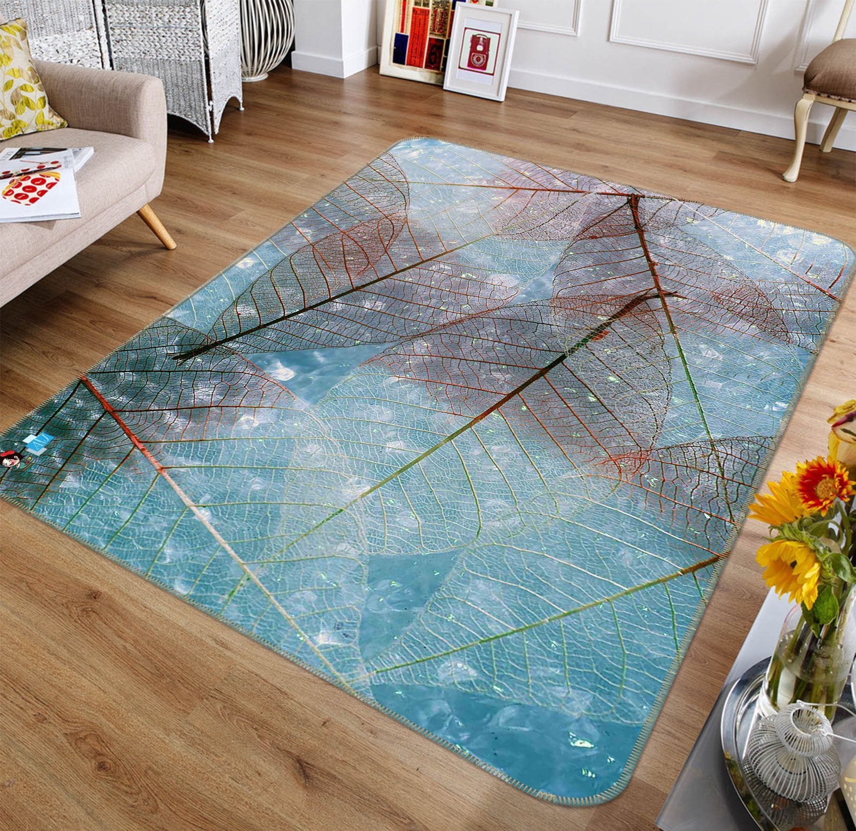 3D Leaf Vein 163 Non Slip Rug Mat Mat AJ Creativity Home