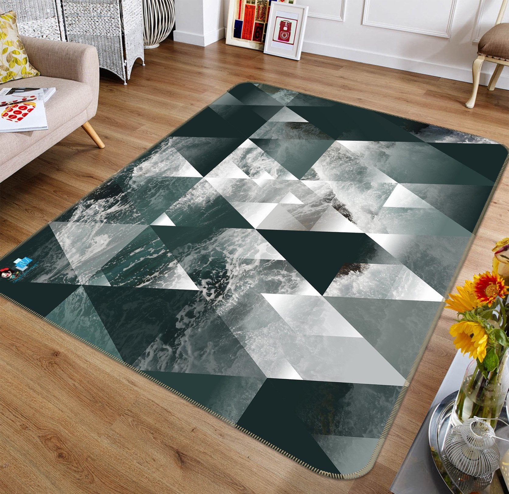 3D Triangular Plaid 169 Non Slip Rug Mat Mat AJ Creativity Home
