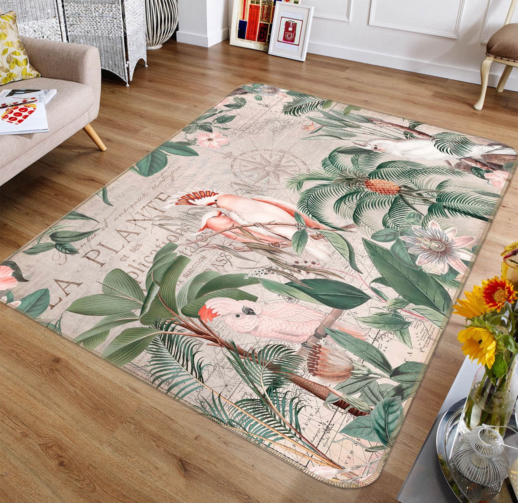 3D Animal Family 1041 Andrea haase Rug Non Slip Rug Mat Mat AJ Creativity Home