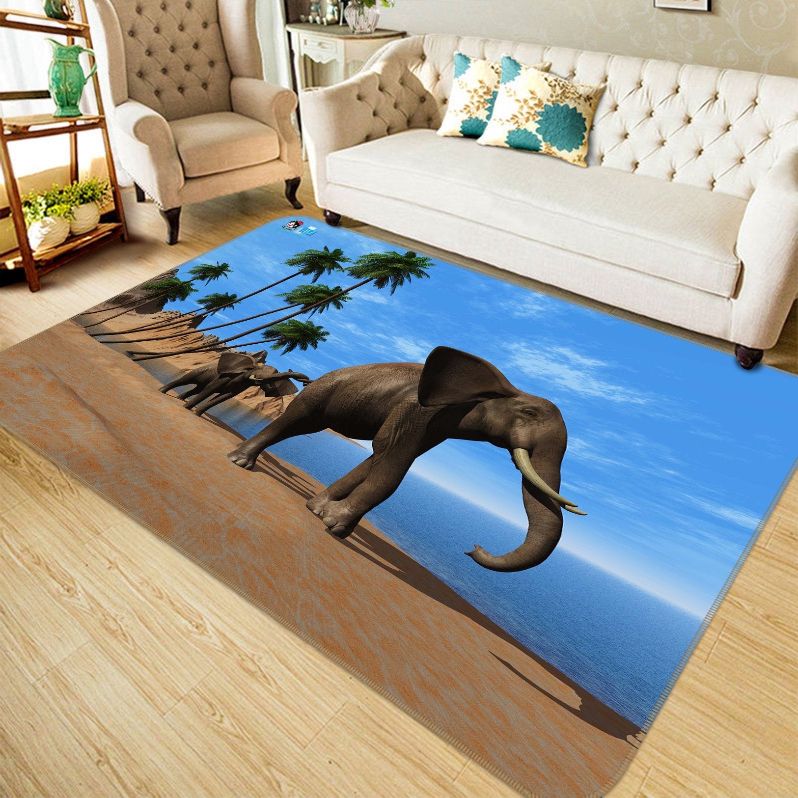 3D Lovely Elephants 239 Non Slip Rug Mat Mat AJ Creativity Home