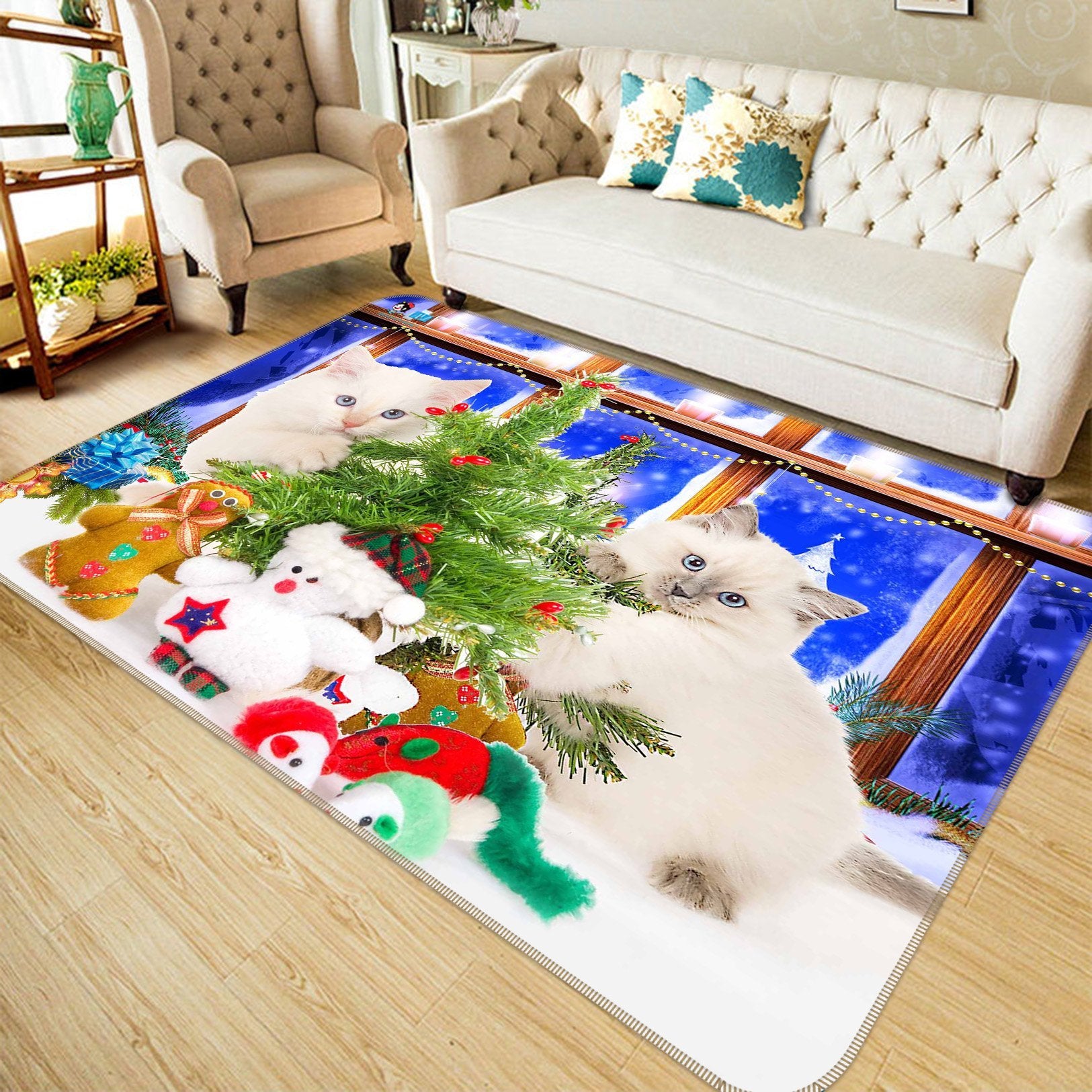 3D Clever Cats 254 Non Slip Rug Mat Mat AJ Creativity Home