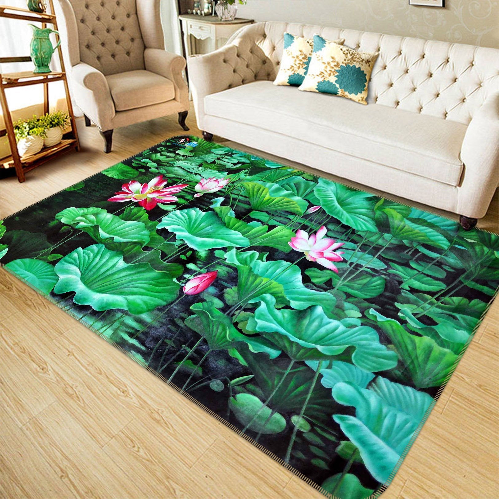 3D Lotus Flowers Leaves 196 Non Slip Rug Mat Mat AJ Creativity Home