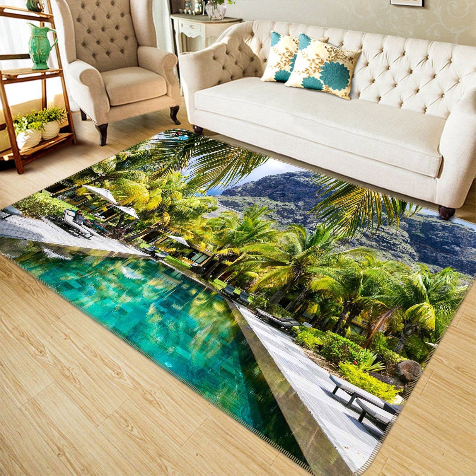 3D Swimming Pool 715 Non Slip Rug Mat Mat AJ Creativity Home