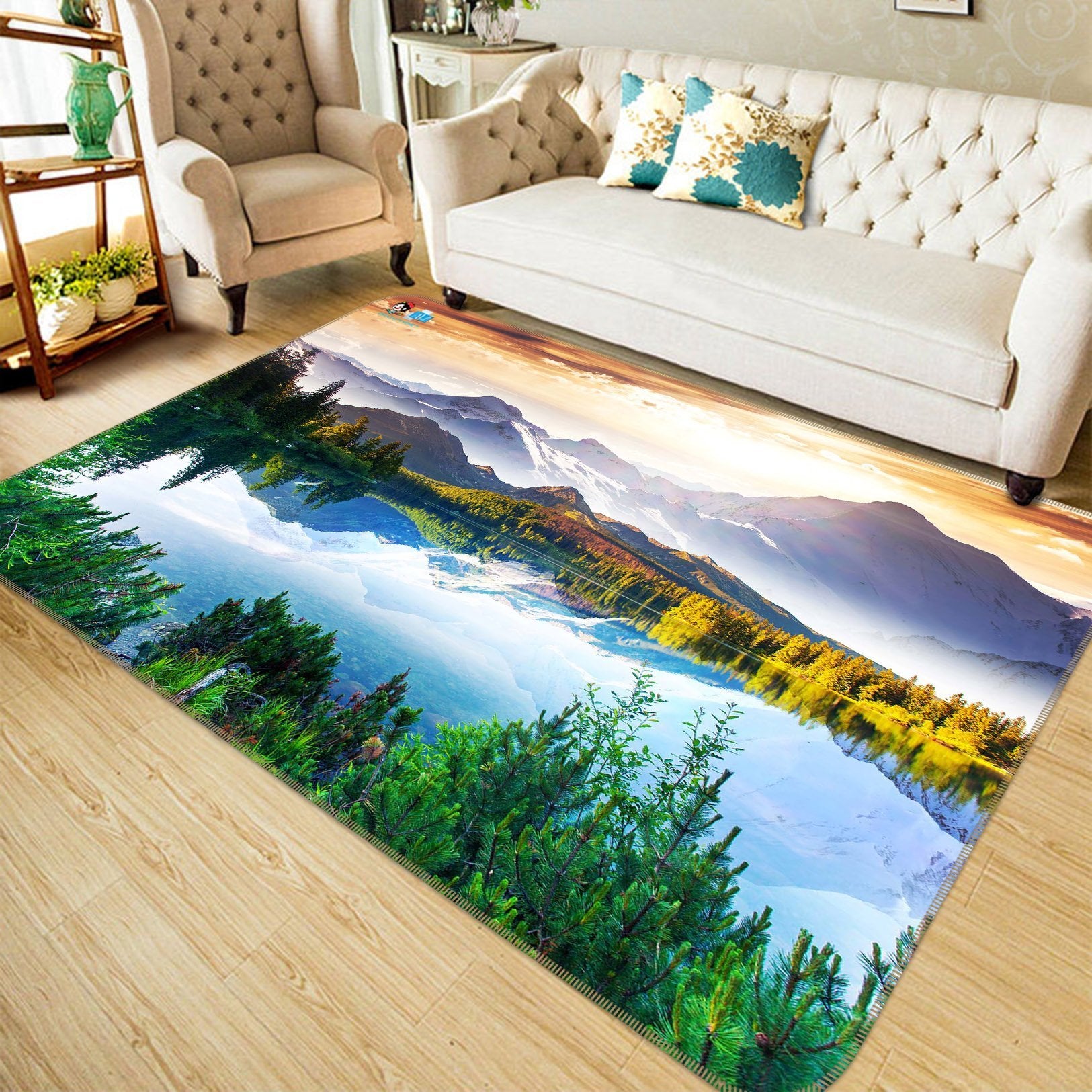 3D Mountain Lake 685 Non Slip Rug Mat Mat AJ Creativity Home