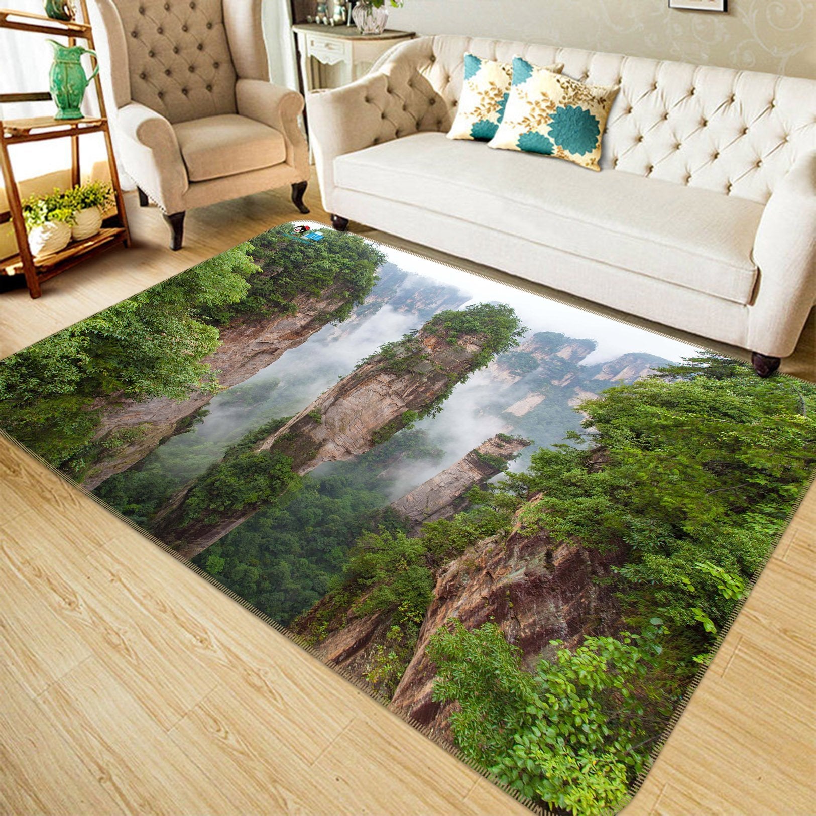3D High Mountain 417 Non Slip Rug Mat Mat AJ Creativity Home