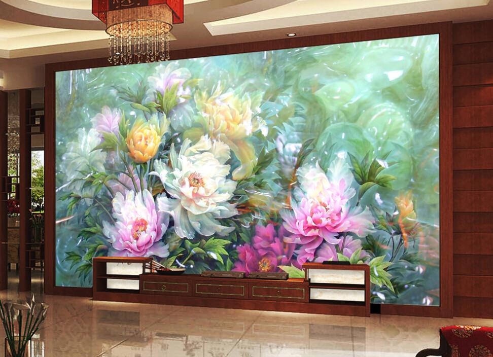 Bright Colorful Peonies Wallpaper AJ Wallpaper 2