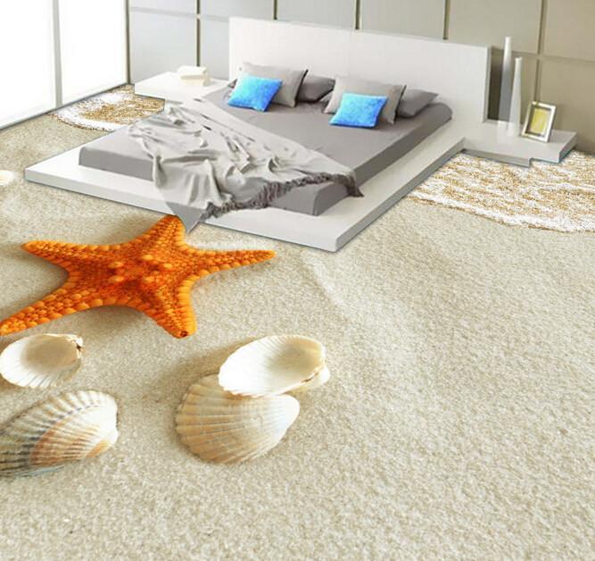 3D Sandy Beach Floor Mural Wallpaper AJ Wallpaper 2