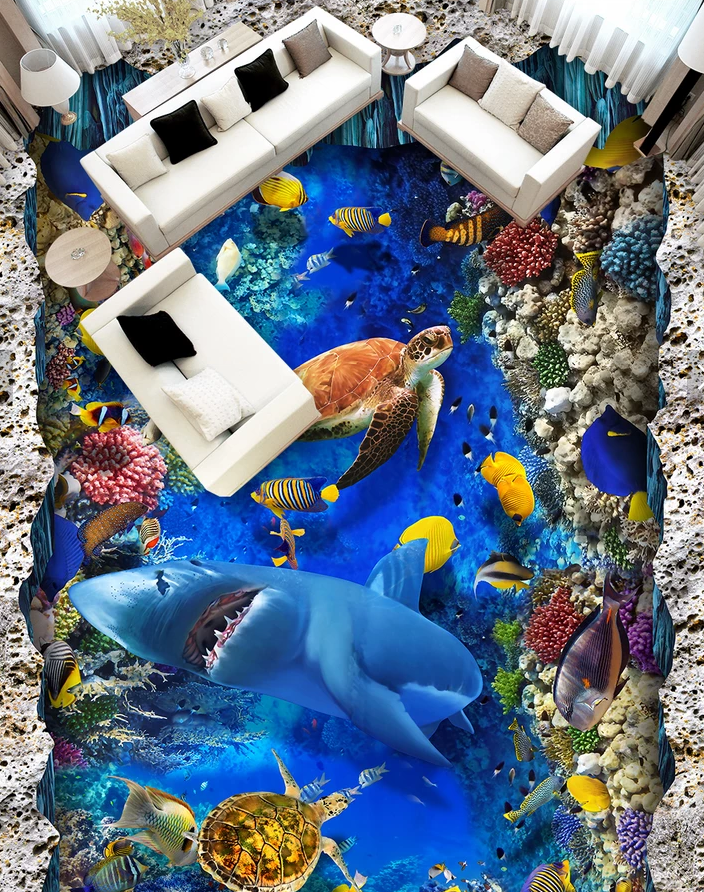 3D Free Seabed 615 Floor Mural Wallpaper Murals Rug & Mat Print Epoxy waterproof bath floor