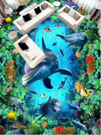 3D Small Coral 271 Floor Mural Wallpaper AJ Wallpaper 2