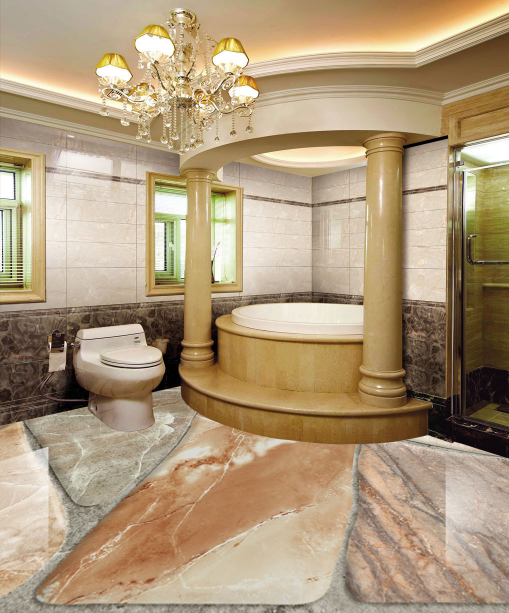 3D Water Stone 148 Floor Mural Wallpaper AJ Wallpaper 2