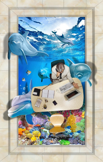 3D Boundless Sea 086 Floor Mural Wallpaper AJ Wallpaper 2