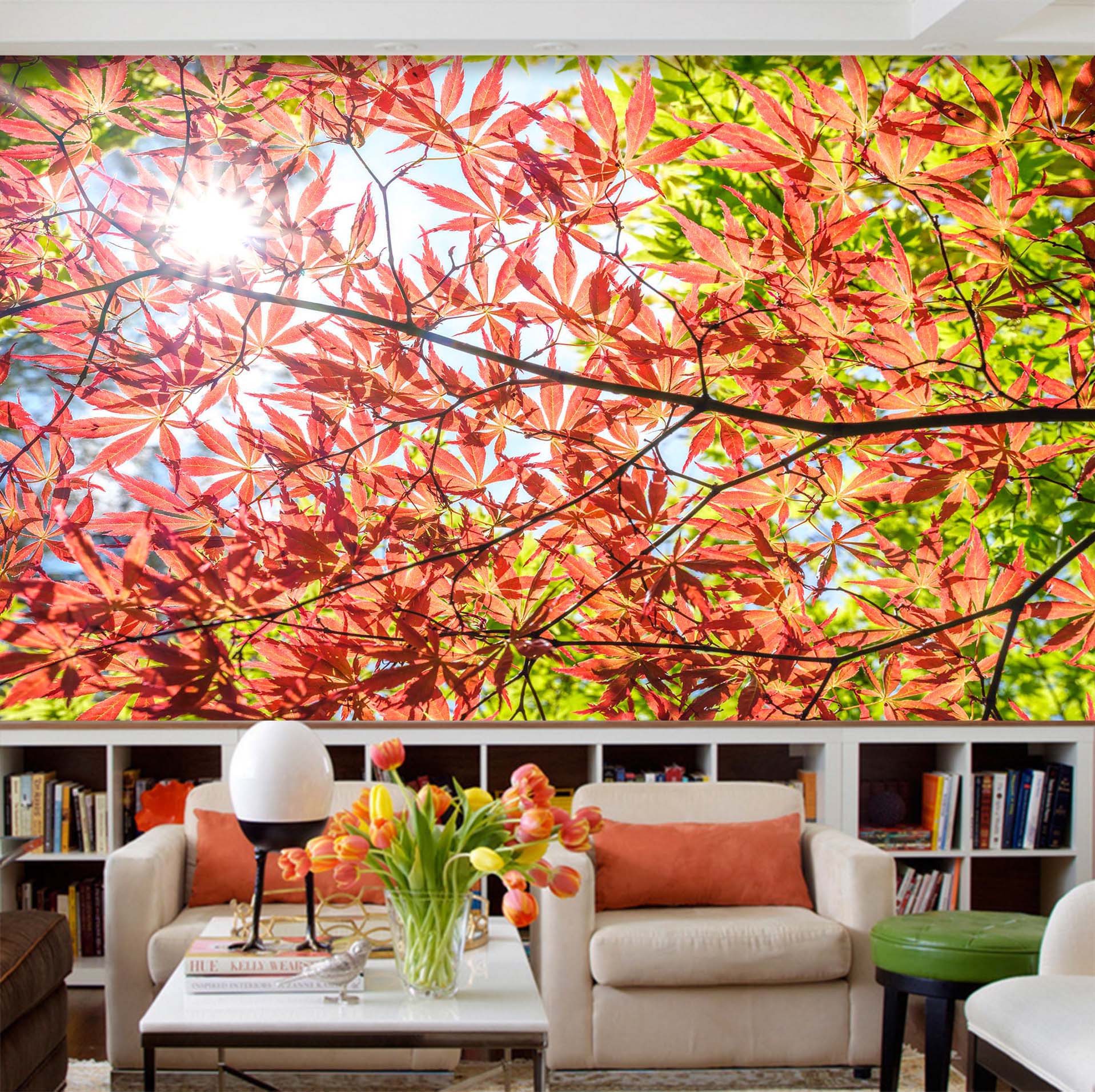 3D Sunshine Leaves 6179 Assaf Frank Wall Mural Wall Murals