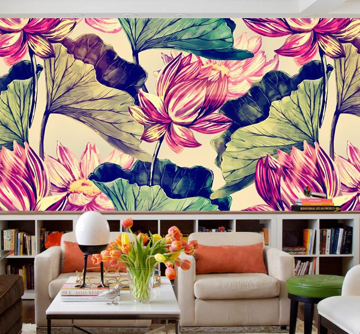 3D Purple Louts 592 Wallpaper AJ Wallpaper 2