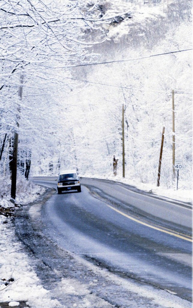 3D snow tree the car door mural Wallpaper AJ Wallpaper