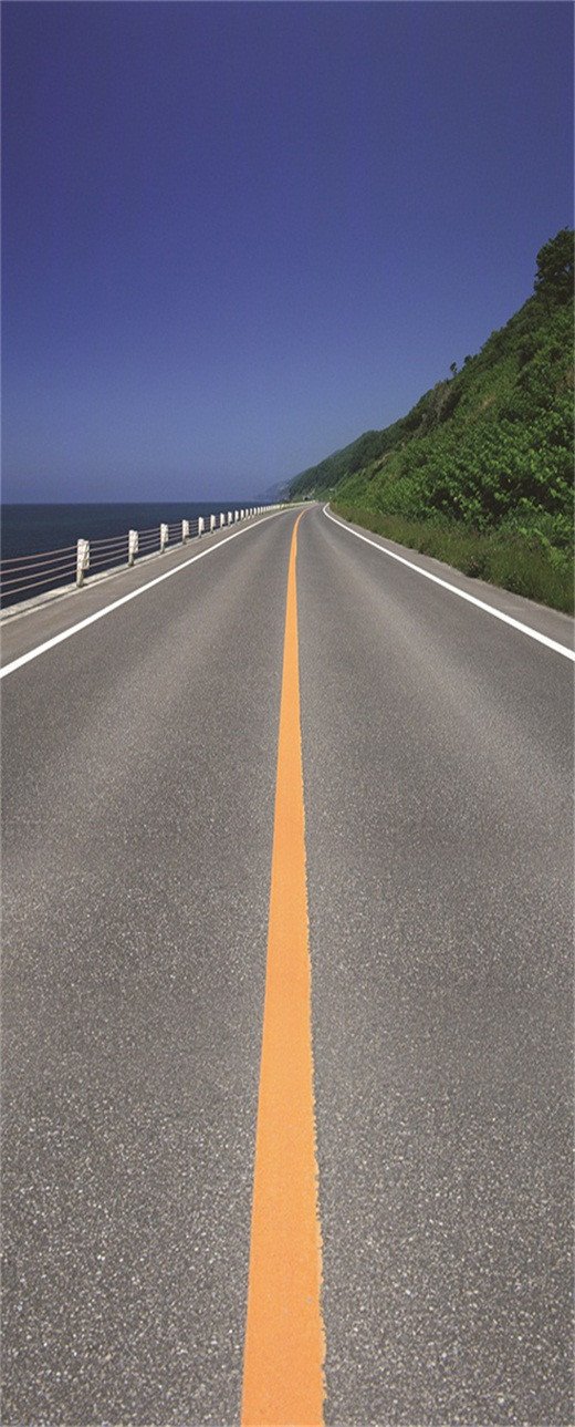 3D road on the trees door mural Wallpaper AJ Wallpaper