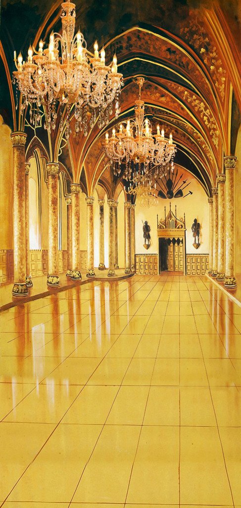 3D ceiling lamp ceramic corridor door mural Wallpaper AJ Wallpaper