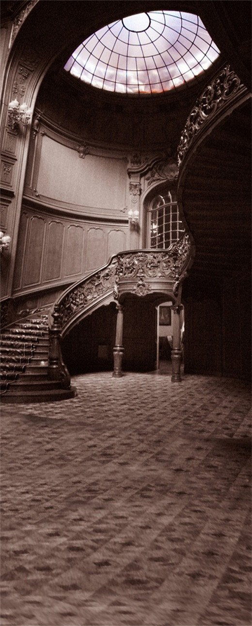 3D transparent skylight staircase door mural Wallpaper AJ Wallpaper