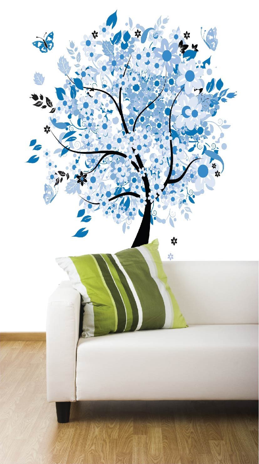 Fashion Blue Tree Wallpaper AJ Wallpaper