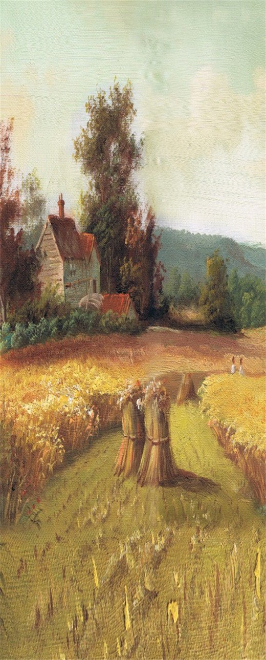 3D autumn field straw door mural Wallpaper AJ Wallpaper