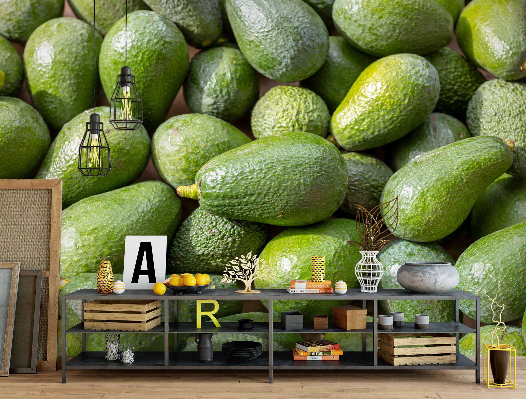 3D Fruit Avocado 6253 Assaf Frank Wall Mural Wall Murals