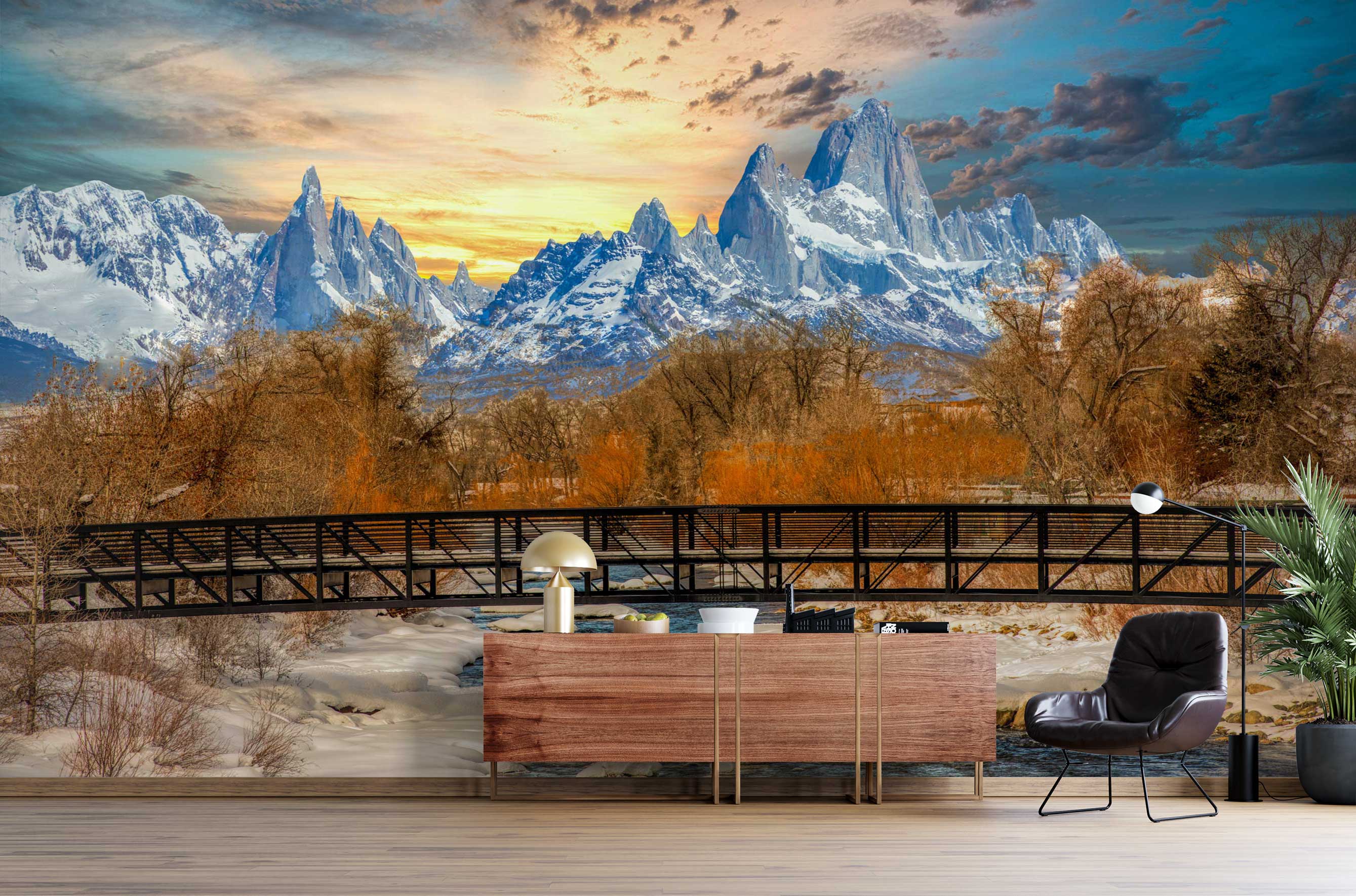 3D Snow Mountain 5257 Beth Sheridan Wall Mural Wall Murals
