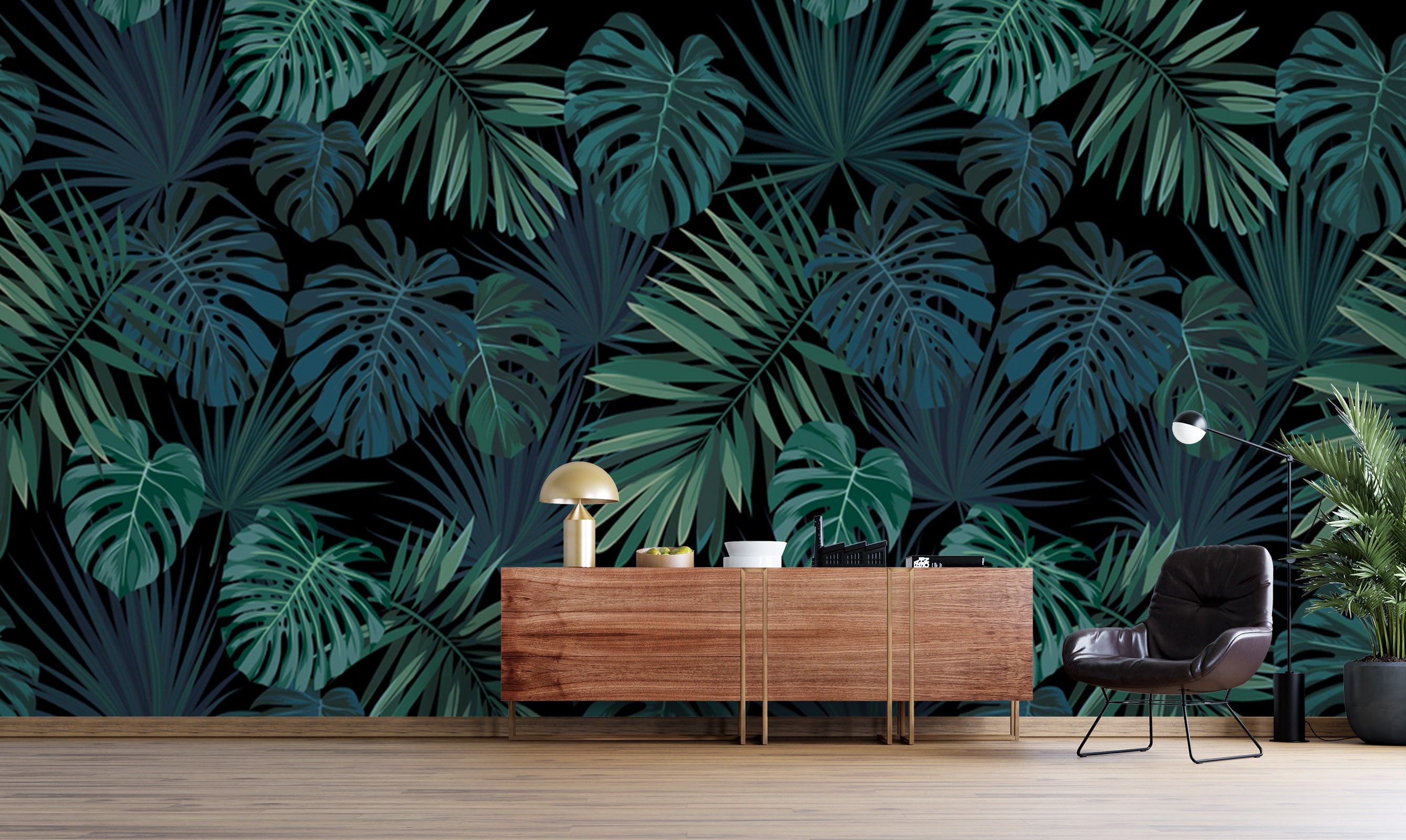 3D Bushy Leaves 1578 Wall Murals