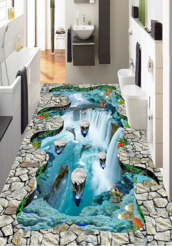 3D Surging 022 Floor Mural Wallpaper AJ Wallpaper 2