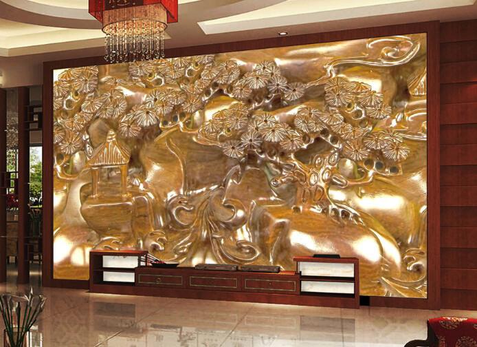 3D Metal Flowers Wallpaper AJ Wallpaper 1