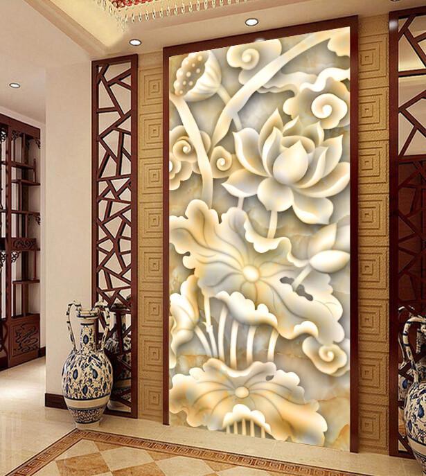 Jade Lotus Lotusroot Porch Wallpaper AJ Wallpaper 1